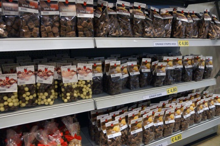 Schokolade in belgischer Schokoladenfabrik