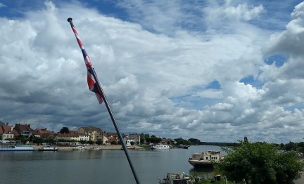 Fahne an der Saône