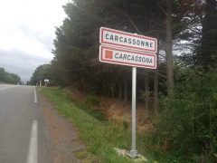 Ortsschild Carcassonne
